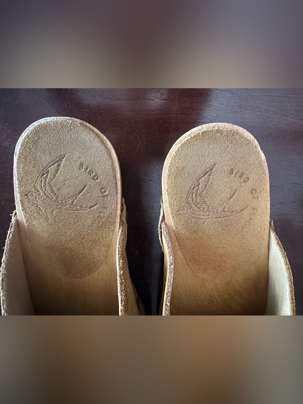 Bird of Flight Shy Clog Suede Studded Tan Women's Clog Mule Size 6 - Picture 7 of 10